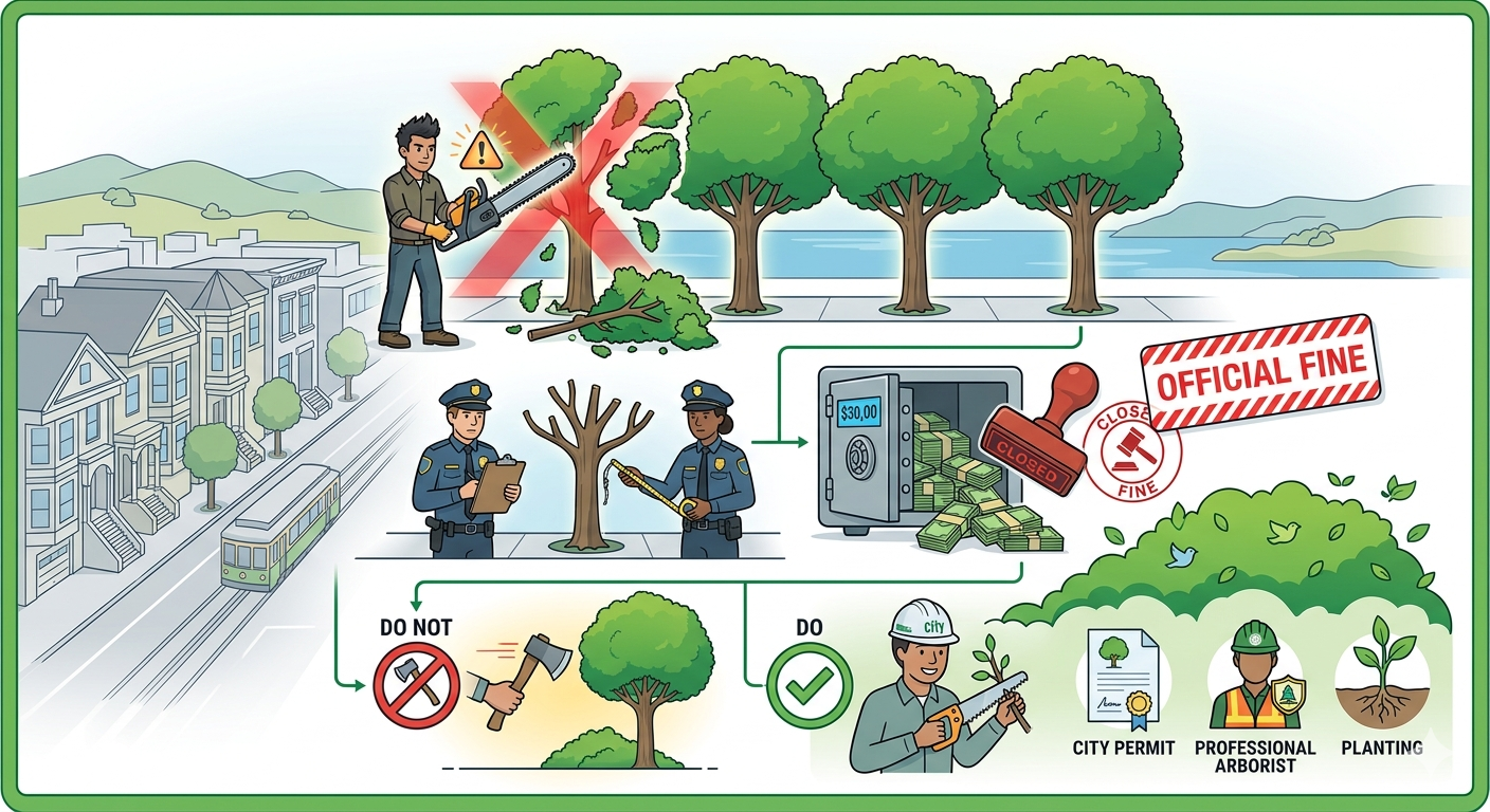 El costo de la «poda libre»: San Francisco impone multa récord de 50 mil dólares a un vecino