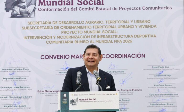 Puebla se suma a la estrategia «Mundial Social», de la presidenta Claudia Sheinbaum
