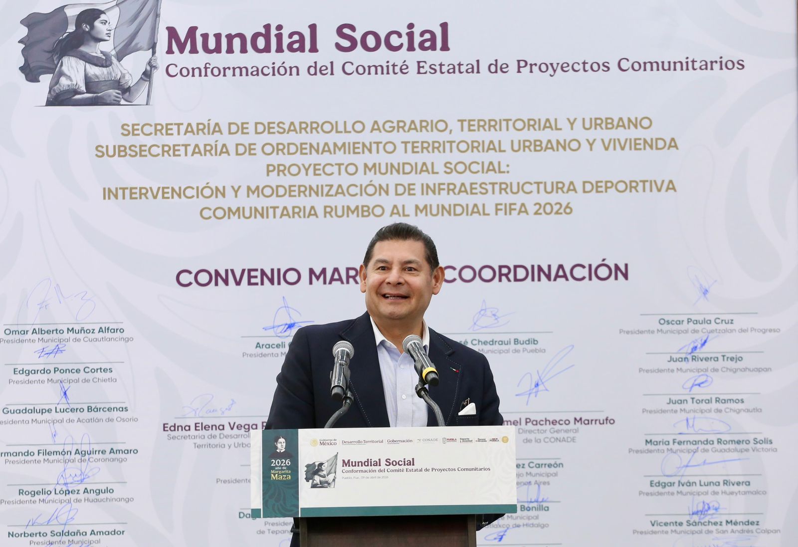 Puebla se suma a la estrategia «Mundial Social», de la presidenta Claudia Sheinbaum