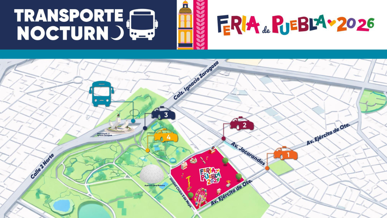 Gobierno de Puebla implementa transporte ordenado y seguro para la Feria de Puebla 2026