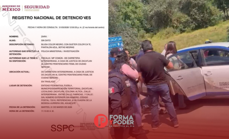Detienen a exreina de la Feria de la Manzana de Zacatlán por presunto fraude