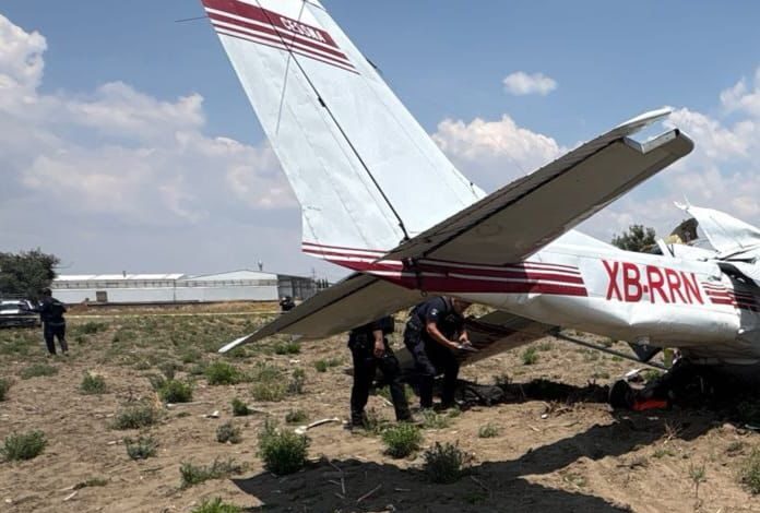 Cae avioneta en Huejotzingo; mueren tres personas