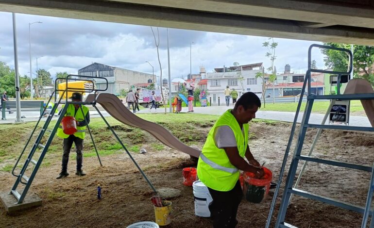 Ayuntamiento de Puebla fortalece el mantenimiento en espacios verdes