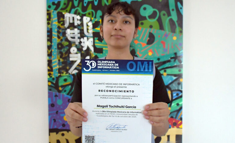 Alumna de preparatoria BUAP representara a México en la sexta Olimpiada Femenil Europea de Informática