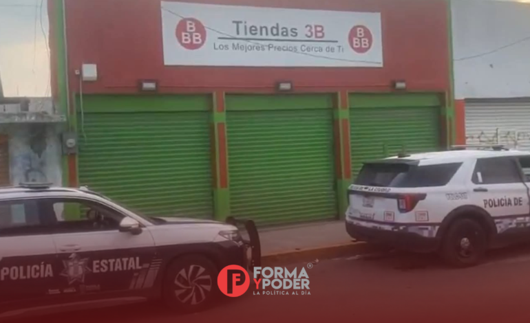 Reportan robo en tienda 3B en la colonia Guadalupe Hidalgo