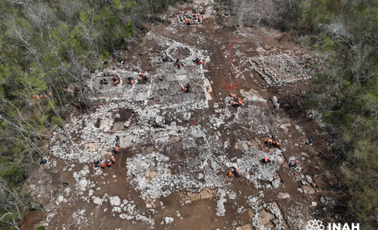 Hallan altar maya en obras del Tren Maya