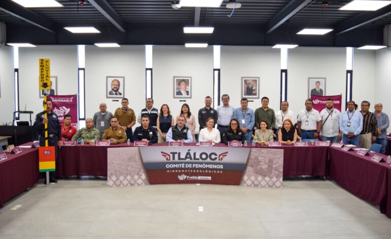 Ayuntamiento de Puebla intensifica estrategia preventiva en temporada de lluvias con el Comité “Tláloc”