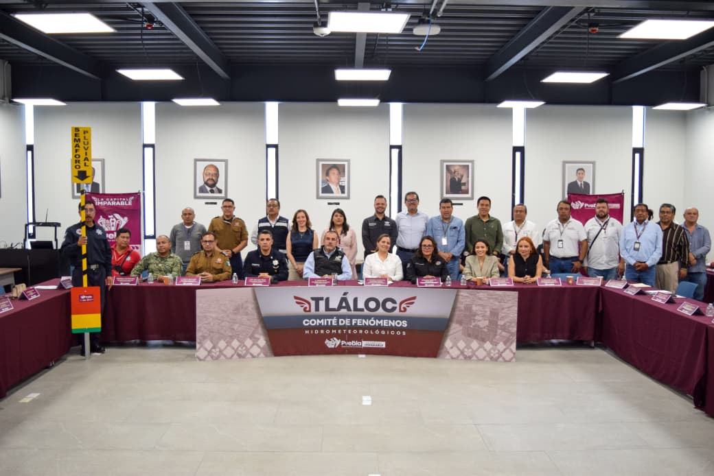Ayuntamiento de Puebla intensifica estrategia preventiva en temporada de lluvias con el Comité “Tláloc”