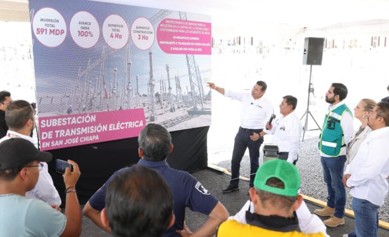 Subestación eléctrica asegura desarrollo industrial en San José Chiapa: Armenta Mier