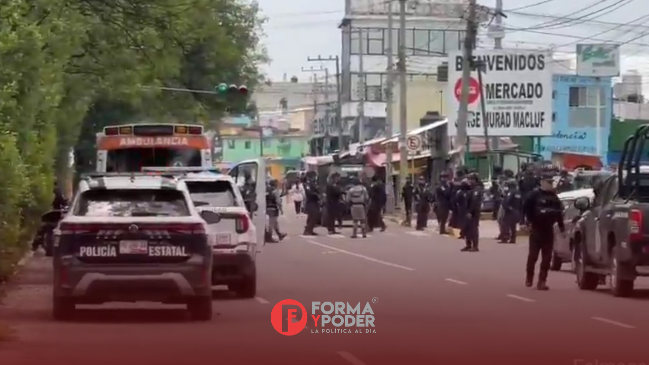 Tres personas resultan lesionadas tras balacera en inmediaciones del mercado Morelos