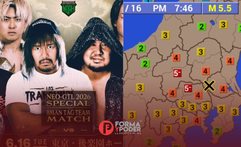 Terremoto de magnitud 5.5 en Japón interrumpe un espectáculo de Pro Wrestling NOAH