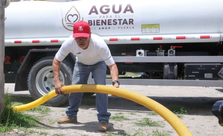 Gobierno de Puebla atiende desabasto de agua en colonias de la zona conurbada