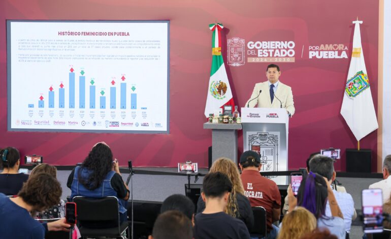 Alejandro Armenta destaca baja incidencia delictiva en el estado de Puebla