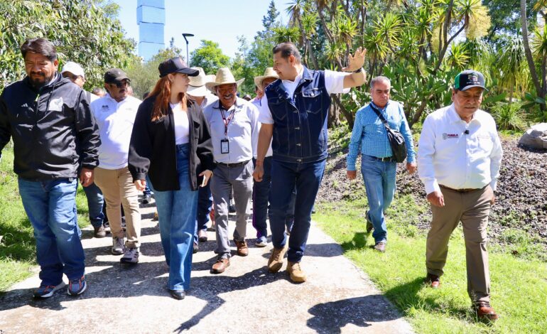 Gobierno de Puebla interviene deslave del Parque Metropolitano