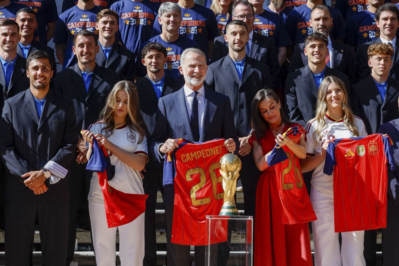 La selección española es recibida en Zarzuela