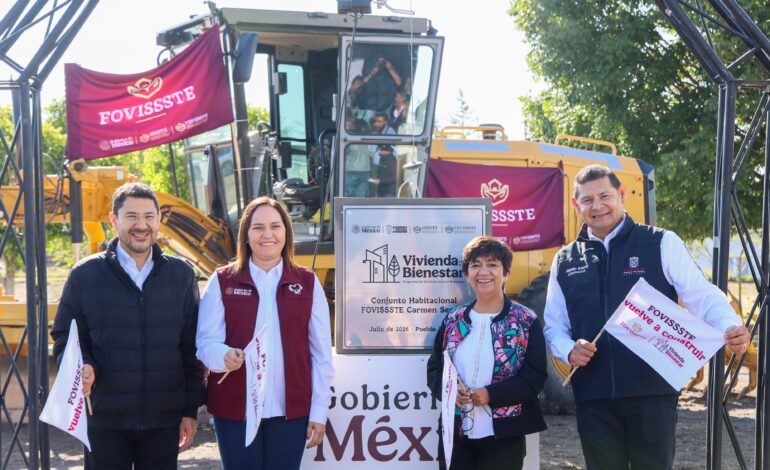 Inician Gobierno de Puebla y FOVISSSTE contrucción de viviendas para trabajadores