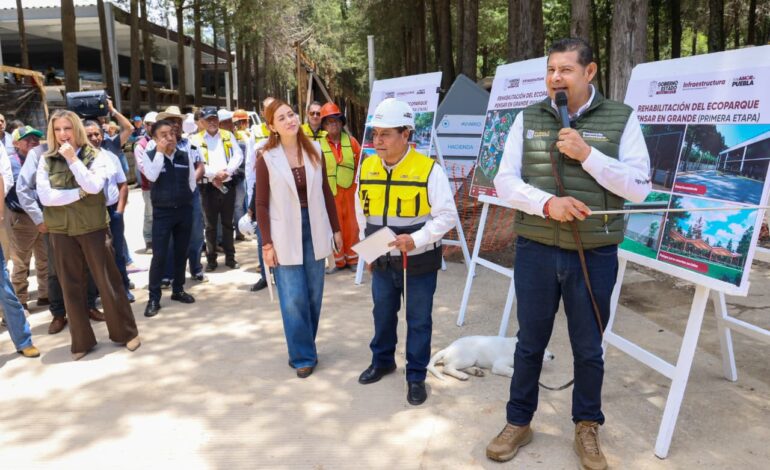 Realiza Alejandro Armenta supervisión trabajos de contrucción del Ecoparque «Pensar en Grande»