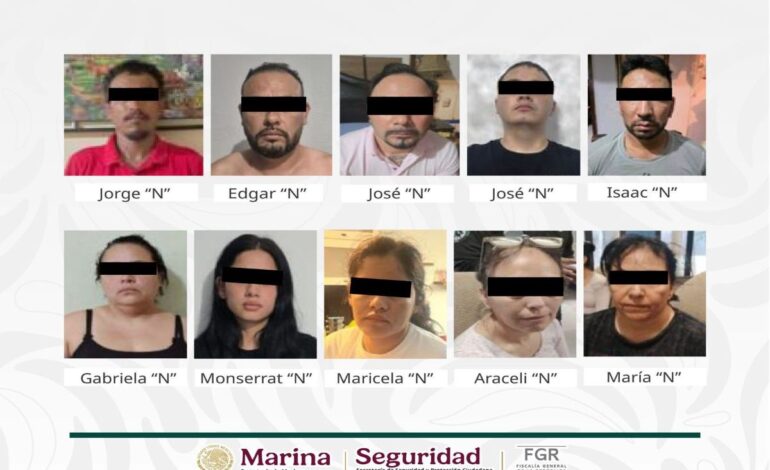 Cae presunto operador del CJNG, junto con nueve personas más en Nayarit