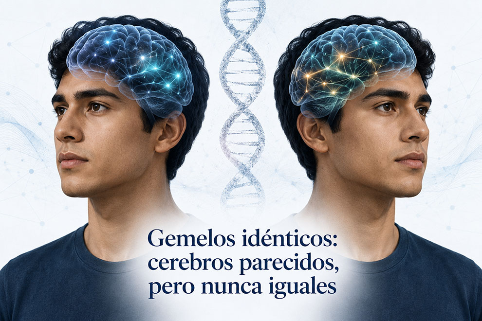 Gemelos idénticos: cerebros parecidos, pero nunca iguales
