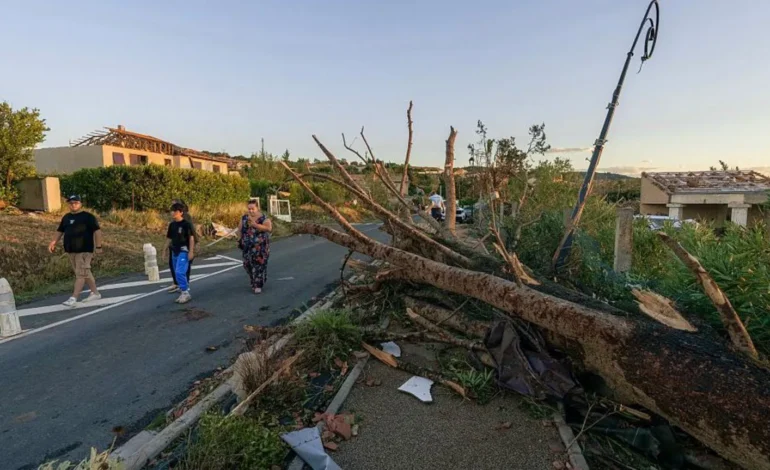 Un tornado deja graves afectaciones en un pueblo del suroeste de Francia