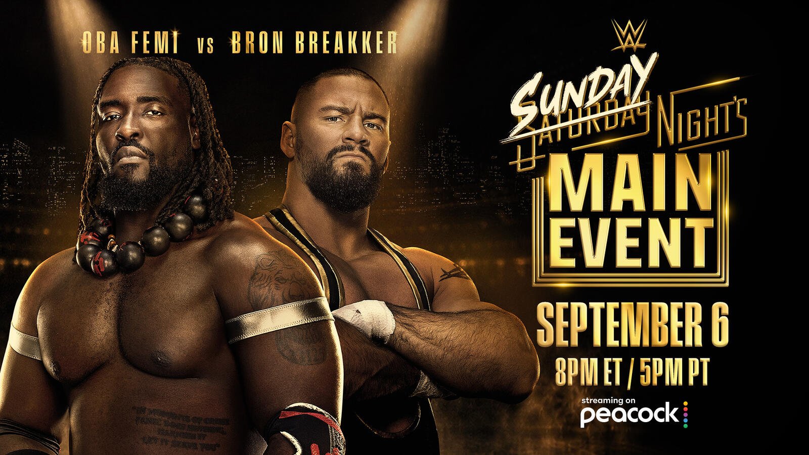 Oba Femi y Bron Breakker chocan en Sunday Night’s Main Event