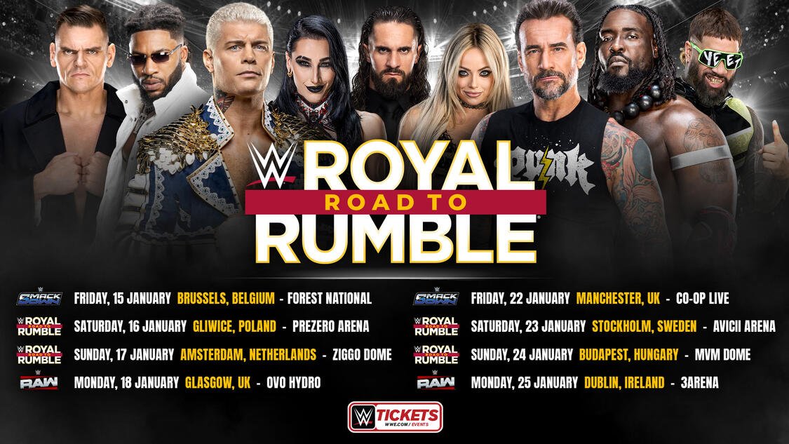 WWE anuncia la gira europea “Road To Royal Rumble”