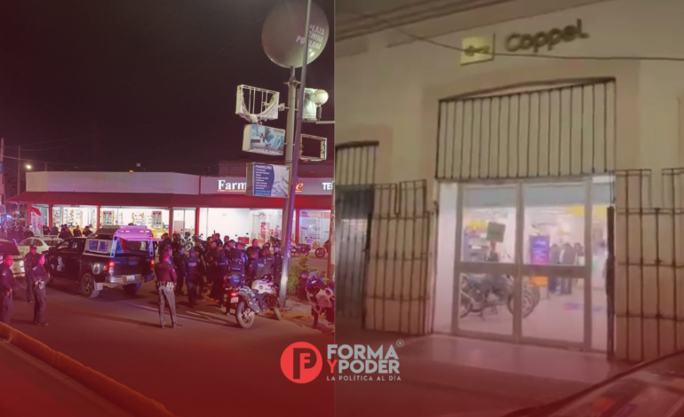 Presuntos asaltantes fueron detenidos tras robo a Coppel en el Centro Histórico de Puebla