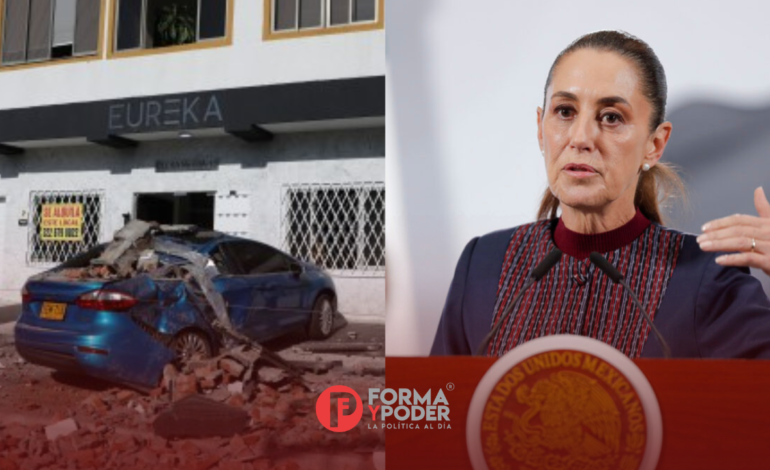 Confirma Sheinbaum muerte de dos mexicanos tras terremoto en Colombia