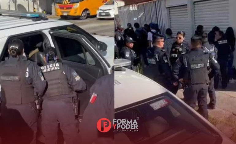 Detienen a grupo de presuntos carteristas frente a la Facultad de Medicina de la BUAP