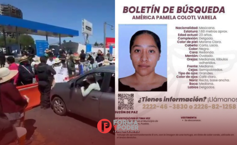 Manifestantes bloquean la Vía Atlixcáyotl; exigen la búsqueda de América Pamela Colotl