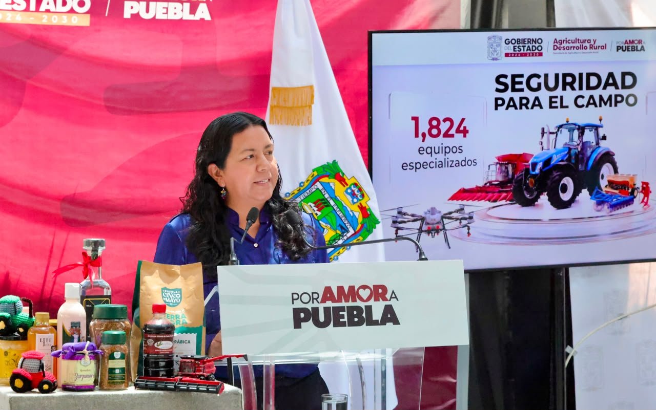 Gobierno de Armenta transforma campo poblano con maquinaria, valor agregado y riqueza comunitaria