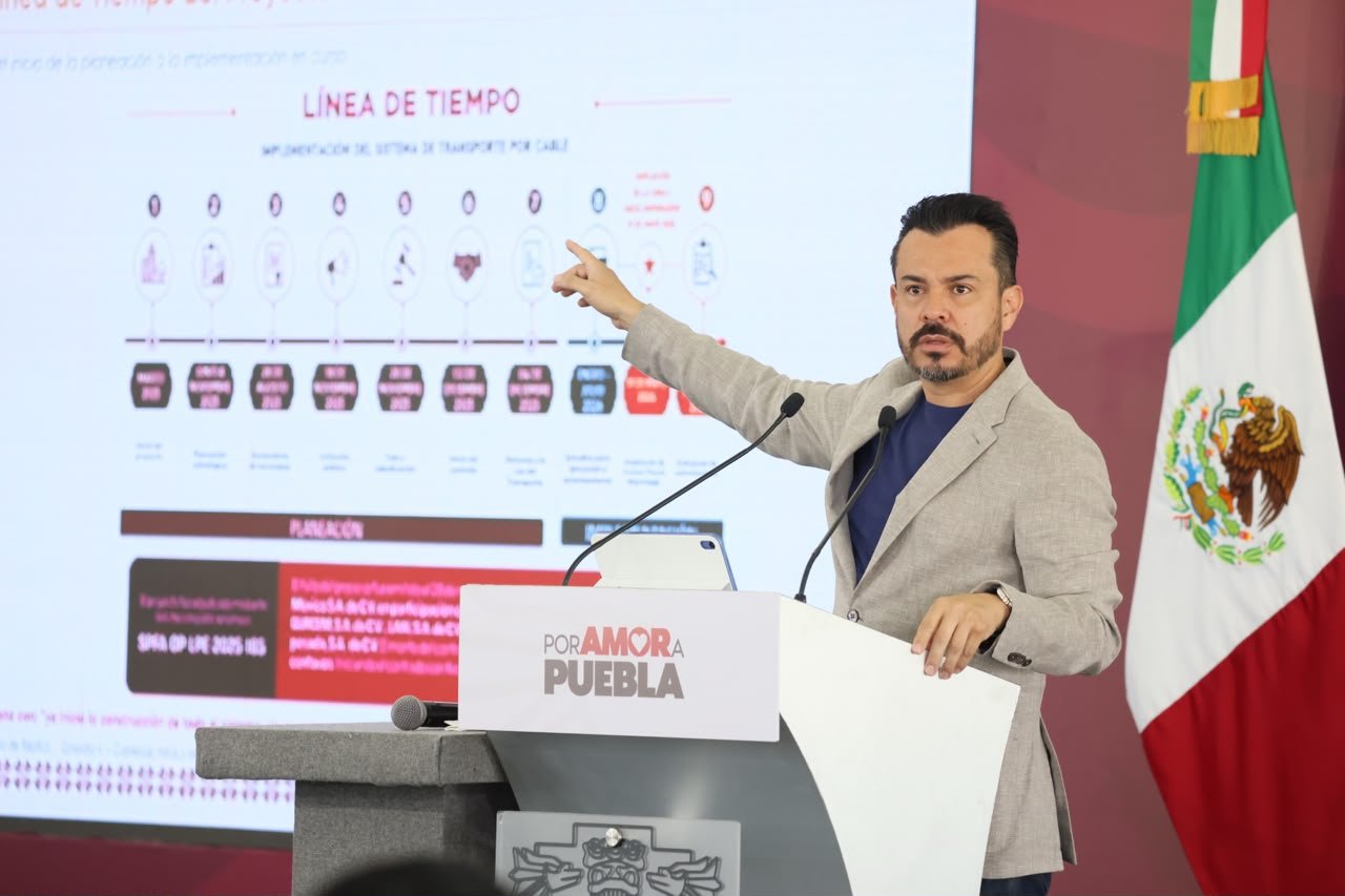 José Luis García Parra aclara dudas sobre el Sistema de Transporte por Cable en Puebla