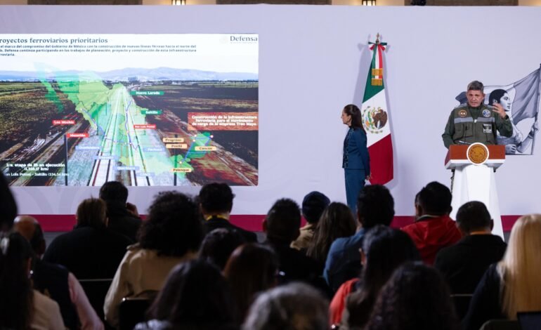 Claudia Sheinbaum reporta avances de construcción en red de trenes