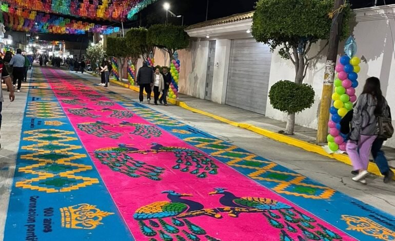 “La Noche Mágica” de Acatzingo mostrará más de 9 kilómetros de alfombras artísticas