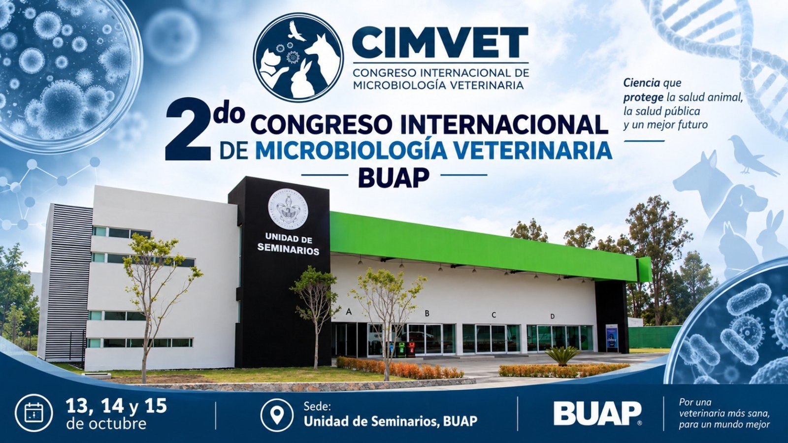 Invita BUAP a Segundo Congreso Internacional de Microbiología Veterinaria