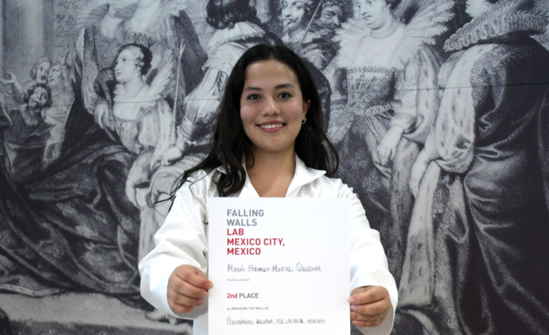 Alumna de la BUAP obtiene segundo lugar en Falling Walls Lab México con dispositivo de salud vascular