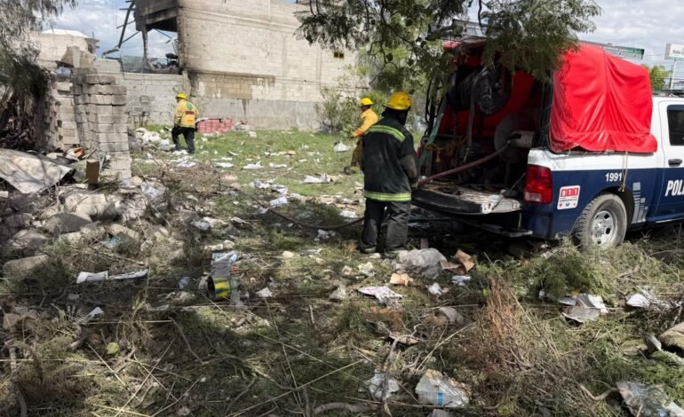 Protección Civil Estatal atiende explosión en Zacaola